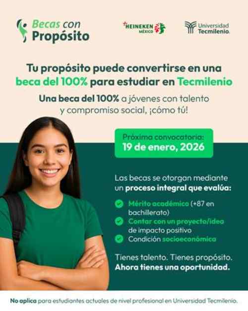 Convocatoria educativa becas con propósito que apoya formación académica en México