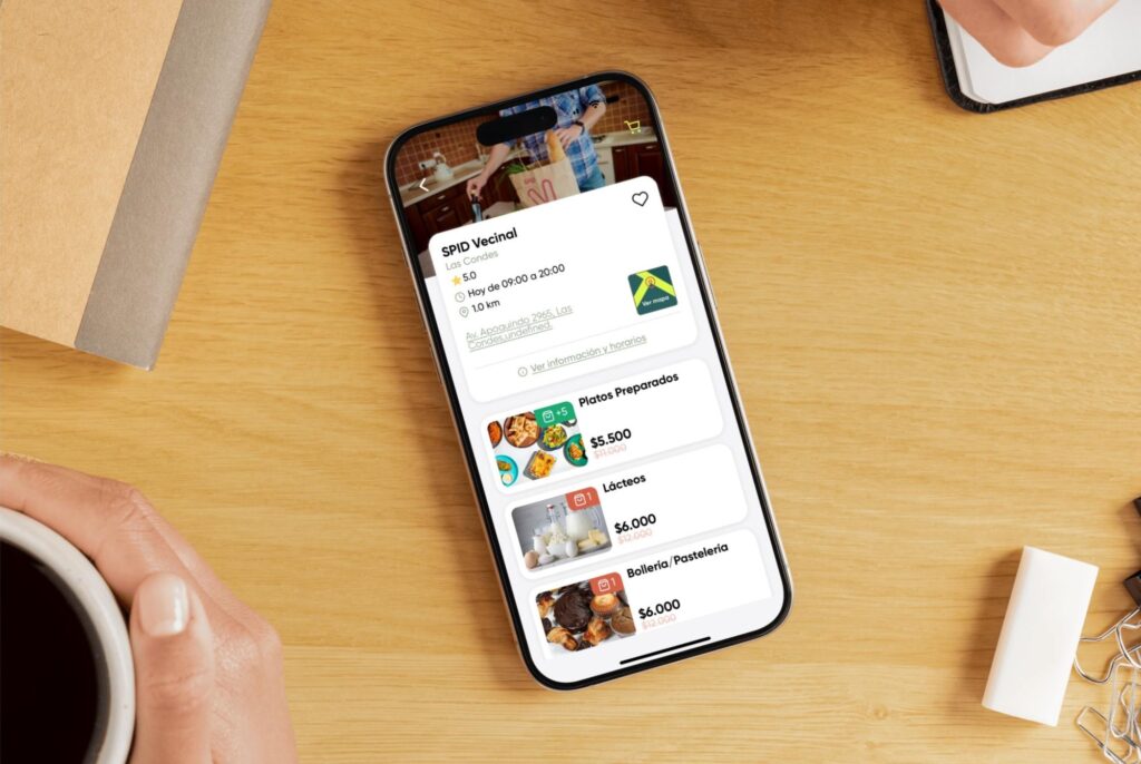 Pantalla de la app Cheaf mostrando rescate de alimentos para reducir el desperdicio de alimentos en México