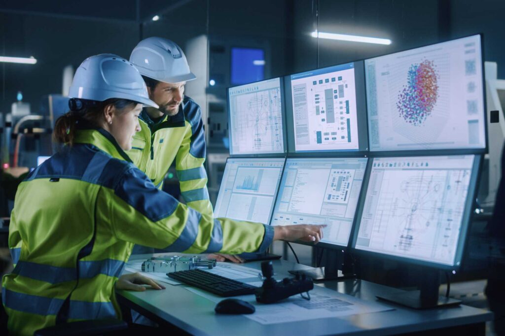 Técnica de telecomunicaciones usa casco y equipo de seguridad como parte de una iniciativa de equidad de género en sectores masculinizados.